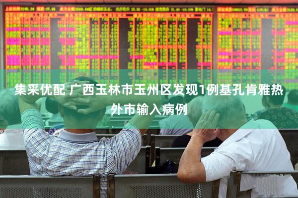 集采优配 广西玉林市玉州区发现1例基孔肯雅热外市输入病例